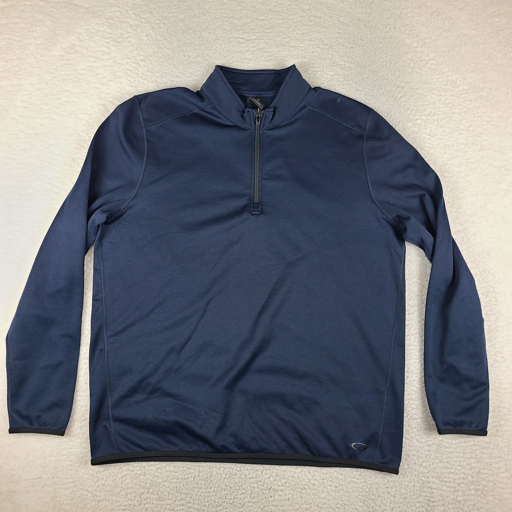 Oakley Sweater Mens 2XL Blue Navy Regular Fit Performance Sweatshirt Golf *